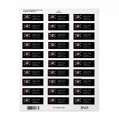 ARRR Matroos Zwart Piraten Adreslabel Etiket (Full Sheet)