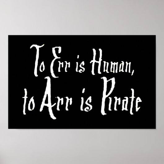 Arrr Pirate Poster (Voorkant)