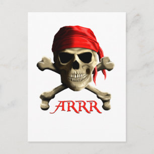 ARRR praat als een piraat Jolly Roger Briefkaart