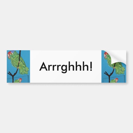arrrghhh parrot bumper sticker (Devant)