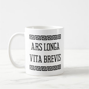 Ars Longa Vita Brevis - citaat van Hippocrates Koffiemok