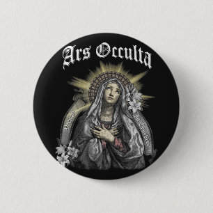 Ars Occulta - Gotische Streetwear Design Ronde Button 5,7 Cm