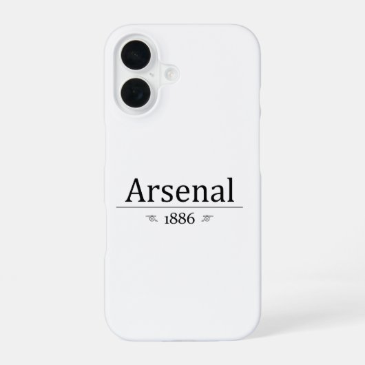 Arsenaal 1886 iPhone 16 hoesje (Achterkant)