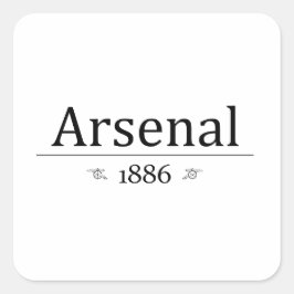 Arsenaal 1886 vierkante sticker