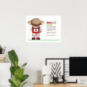 ArseNail (Arsenal) Drôle Poster de dessin de footb (Bureau à domicile)