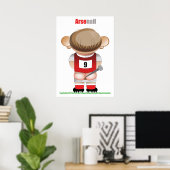 ArseNail (Arsenal) Drôle Poster de dessin de footb (Bureau à domicile)