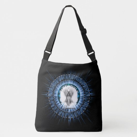 Arsencia Etheral Silver Light Fractal Art Crossbody Tas (Voorkant)