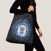 Arsencia Etheral Silver Light Fractal Art Crossbody Tas (Dichtbij)
