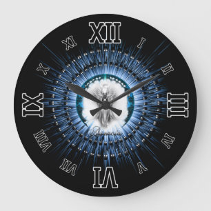 Arsencia Etheral Silver Light Fractal Art Grote Klok