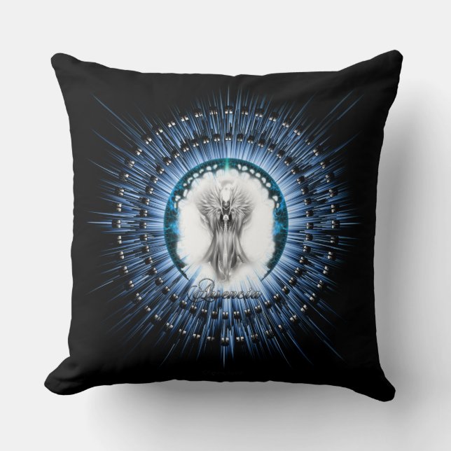 Arsencia Etheral Silver Light Fractal Art Kussen (Voorkant)