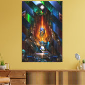 Arsencia Golden Goddess Razor Cut Canvas Print (Insitu (Woonkamer))