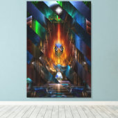 Arsencia Golden Goddess Razor Cut Canvas Print (Insitu (Houten vloer))