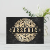Arsenic Poison Label  Style Uitnodiging (Staand voorkant)