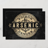 Arsenic Poison Label  Style Uitnodiging (Voorkant / Achterkant)