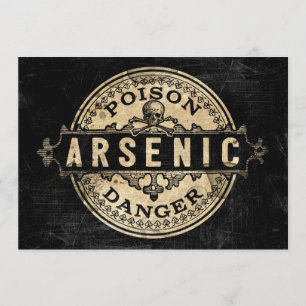Arsenic Poison Label Style Uitnodiging