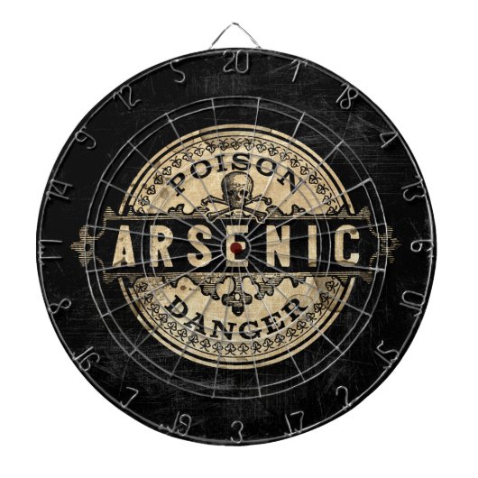 Arsenic  Style Poison Label Dartbord (Voorkant)