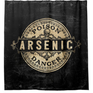 Arsenic Style Poison Label Douchegordijn
