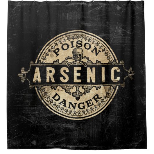 Arsenic Style Poison Label Douchegordijn (Voorkant)