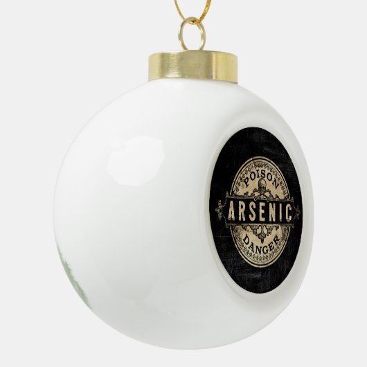 Arsenic  Style Poison Label Keramische Bal Ornament (Links)