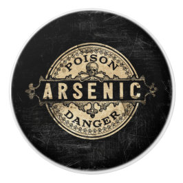 Arsenic  Style Poison Label Keramische Knop