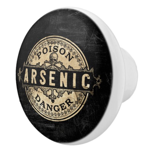 Arsenic  Style Poison Label Keramische Knop (Rechts)