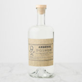 Arsenic sur Burlap Liquor Bottle Étiquettes (Devant)