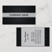 Arsenic Techno Stippen Modern Black Visitekaartje (Voorkant / Achterkant)