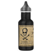 Arsenicumetiket op schoot waterfles  (Links)