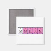 Arsenio periodiek table name magnet magneet (Voorkant / Achterkant)