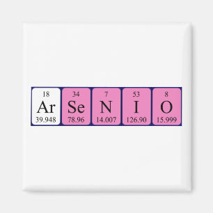 Arsenio periodiek table name magnet magneet