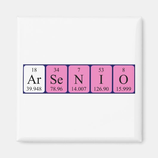 Arsenio periodiek table name magnet magneet (Voorkant)