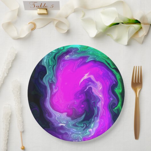 Arsty Swirl-ontwerp Papieren Bordje (Huwelijk)
