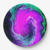 Arsty Swirl-ontwerp Papieren Bordje (Voorkant)