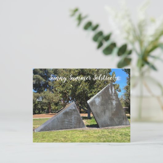 Art2Celebraat: Zonnige zomerzonsondergang! Briefkaart (Staand voorkant)