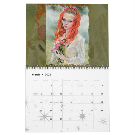 Art 2019 de Katerina de calendrier d'art (Mar 2026)