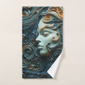 Art 3D de la femme Lune (Serviette à main)