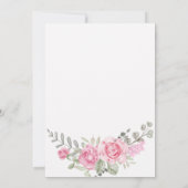 Art à ongles floral nuptiale Invitation douche nup (Dos)