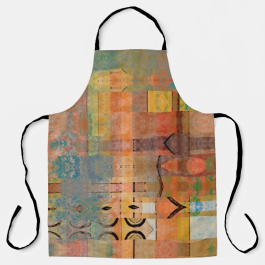 art abstract geometric horizontal stripes pattern schort (Voorkant)