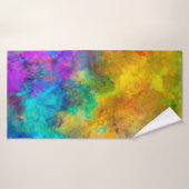 art abstract vibrant rainbow painted background wi (Serviette de bain)