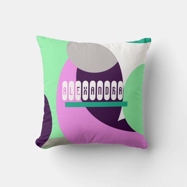 Art Abstrait Alexandra Ajouter un nom Coussin de c (Recto)