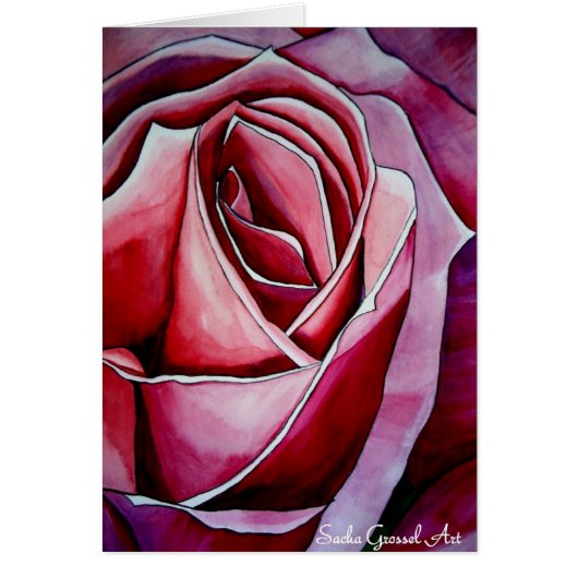 Art abstrait aquarelle macro fleur Rose rose (Devant)