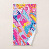 Art Abstrait aux couleurs vives (Serviette à main)