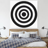 Art Abstrait avec cercles en toile noire et blanch (Insitu(Chambre))