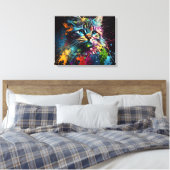 Art Abstrait avec toile de chat (Insitu(Chambre))