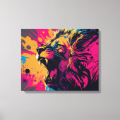 Art Abstrait avec toile de lion (Recto)