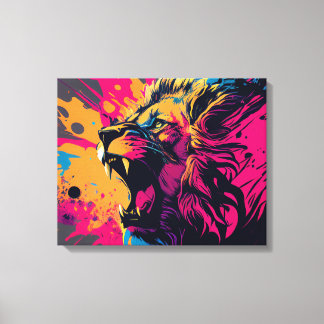 Art Abstrait avec toile de lion
