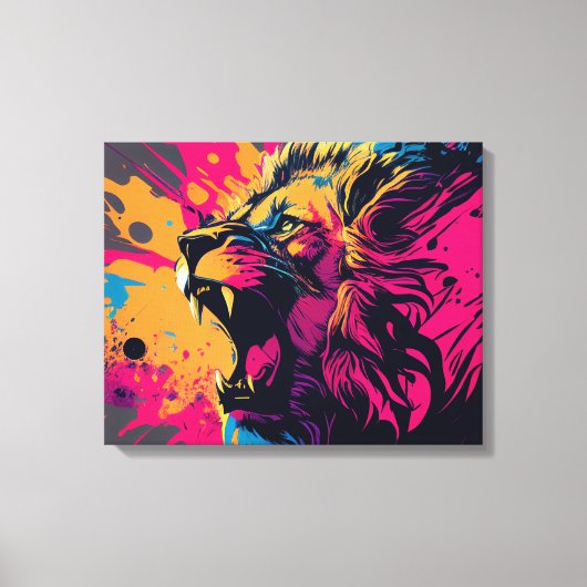 Art Abstrait avec toile de lion (Recto)