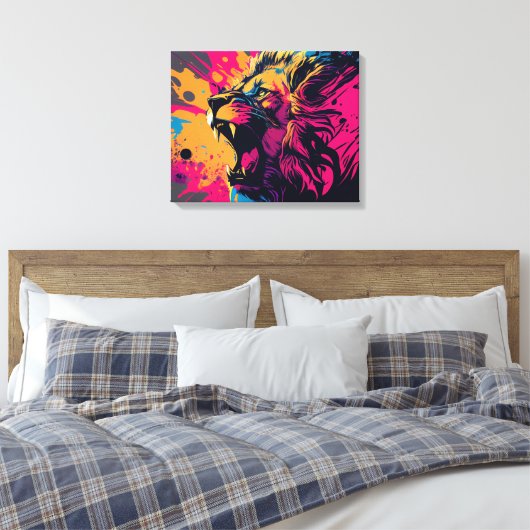 Art Abstrait avec toile de lion (Insitu(Chambre))