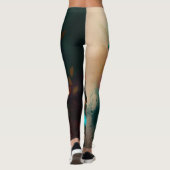 Art Abstrait belle fleur Leggings (Dos)