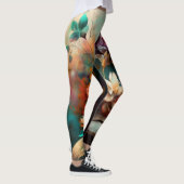 Art Abstrait belle fleur Leggings (Droite)